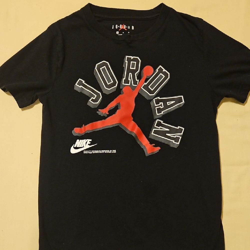 Jordan Black T-Shirt with Red Logo